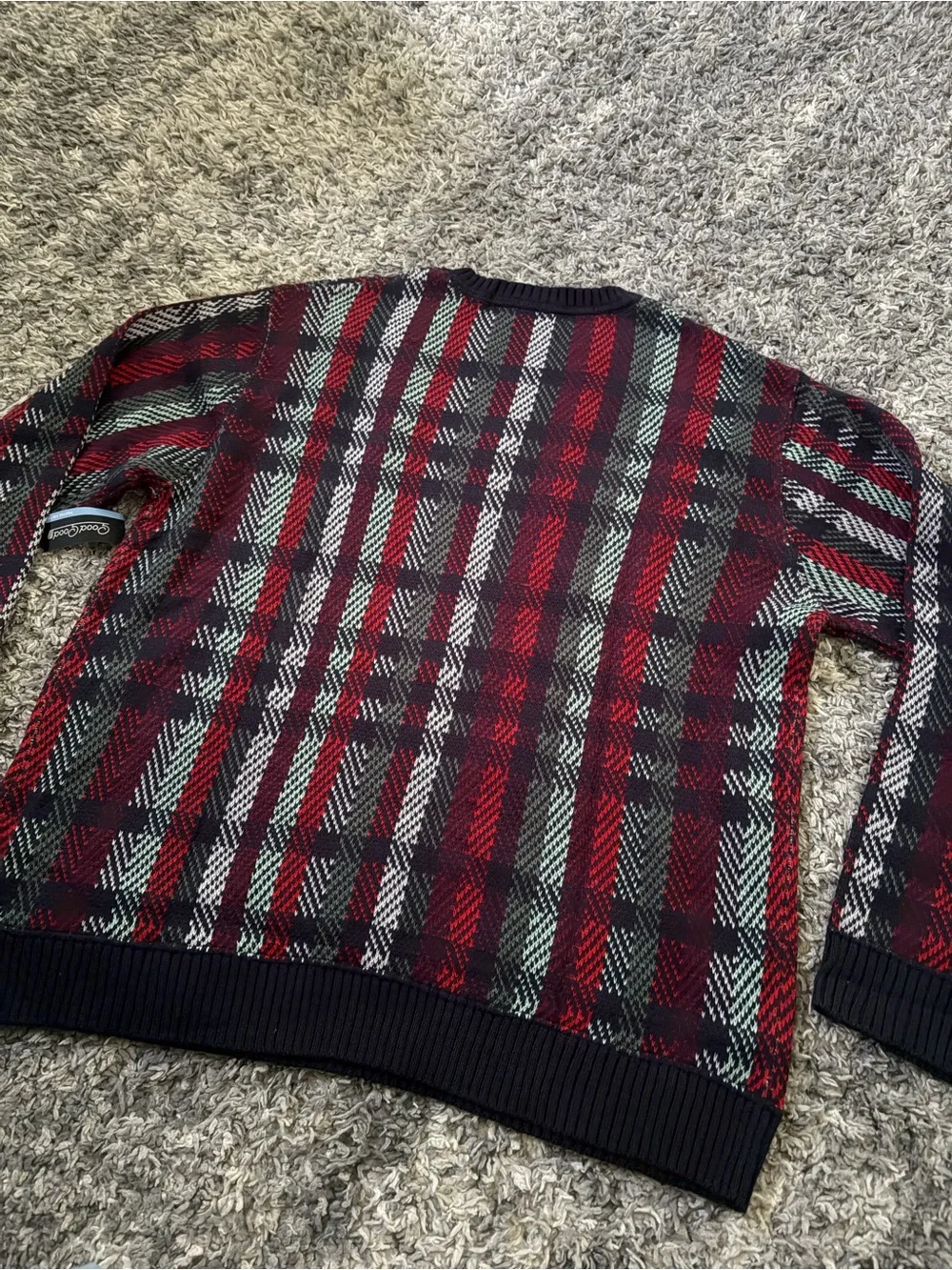 Good Good Golf Men's Plaid Crewneck Sweater Sz 2XL NEW W TAG
